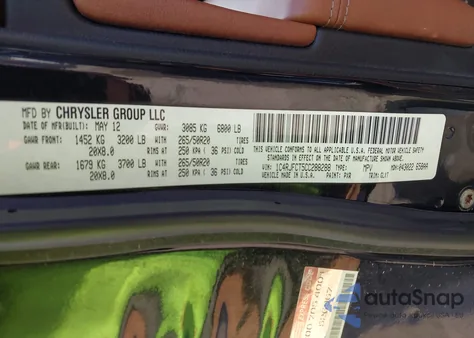 2012 Jeep Grand Cherokee Overland z USA, uszkodzony, nr VIN 1C4RJFCT5CC288288